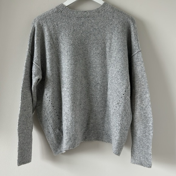 Topshop Gray Crewneck Sweater Pullover Cozy Warm Soft Chucky Knit Lounge Medium - Picture 8 of 10